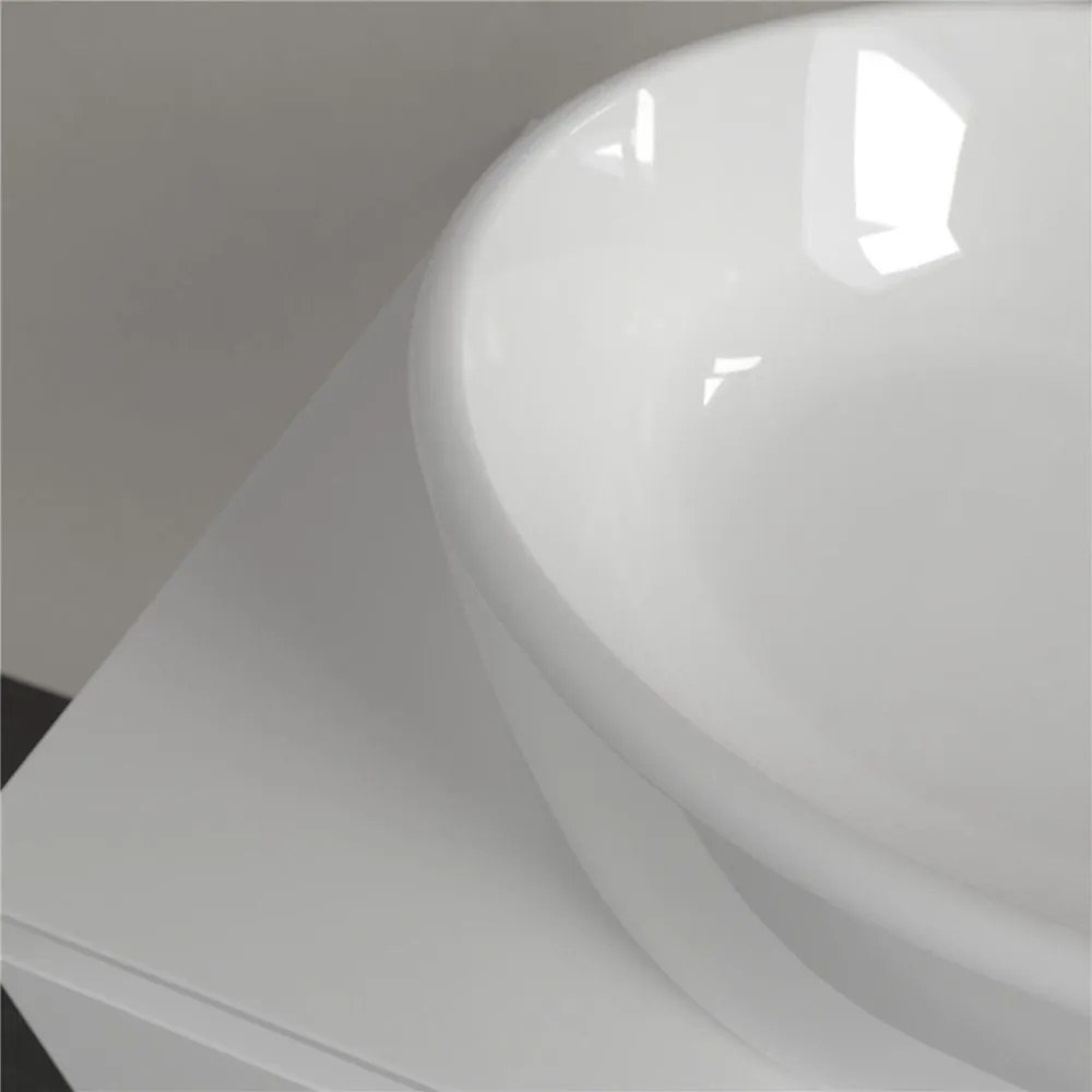 VILLEROY &amp; BOCH Architectura oválne umývadlo na dosku bez otvoru, s prepadom, 600 x 400 mm, biela alpská, s povrchom CeramicPlus, 5A2660R1