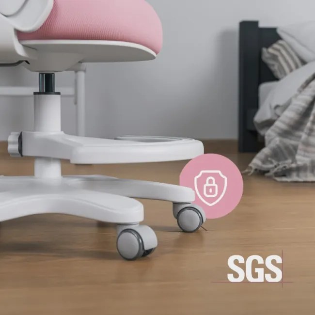 Detská otočná stolička Mark Adler Junior 4.3 ružová / sivá