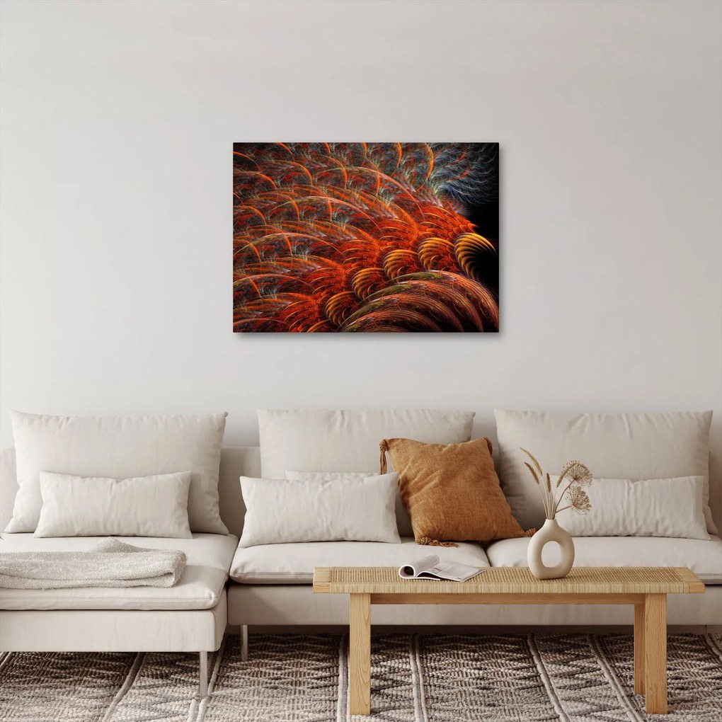 Obraz - Abstraktná imitácia peria (70x50 cm)