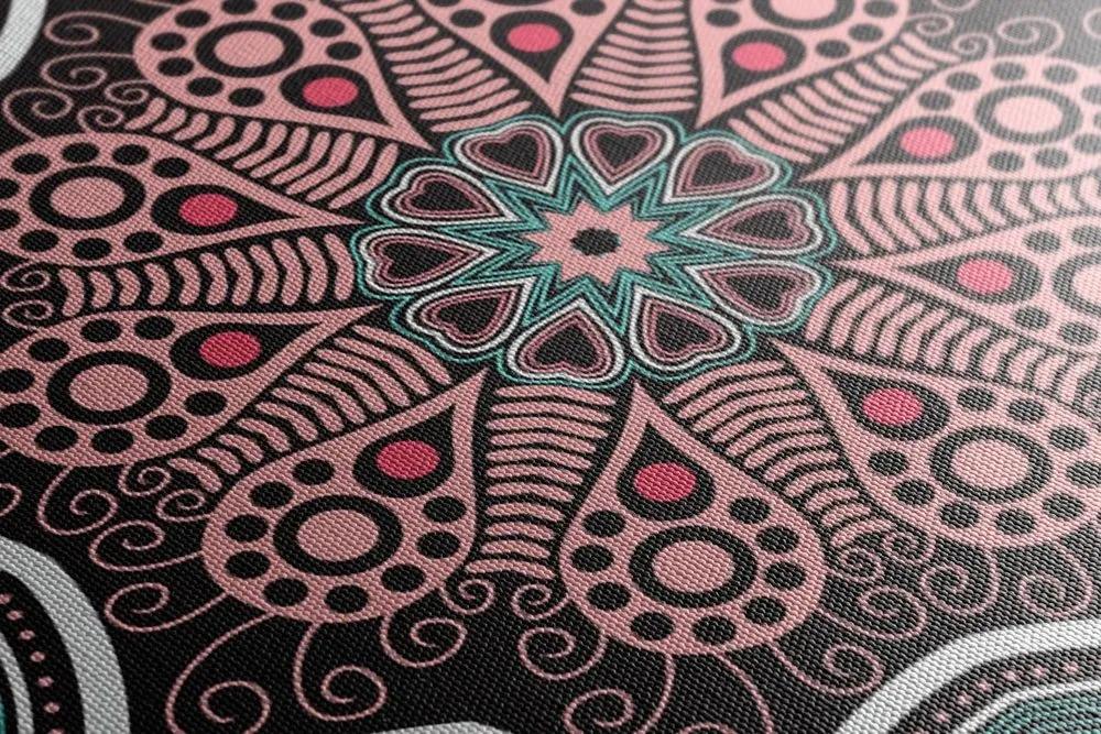 Obraz indická Mandala s kvetinovým vzorom - 120x40