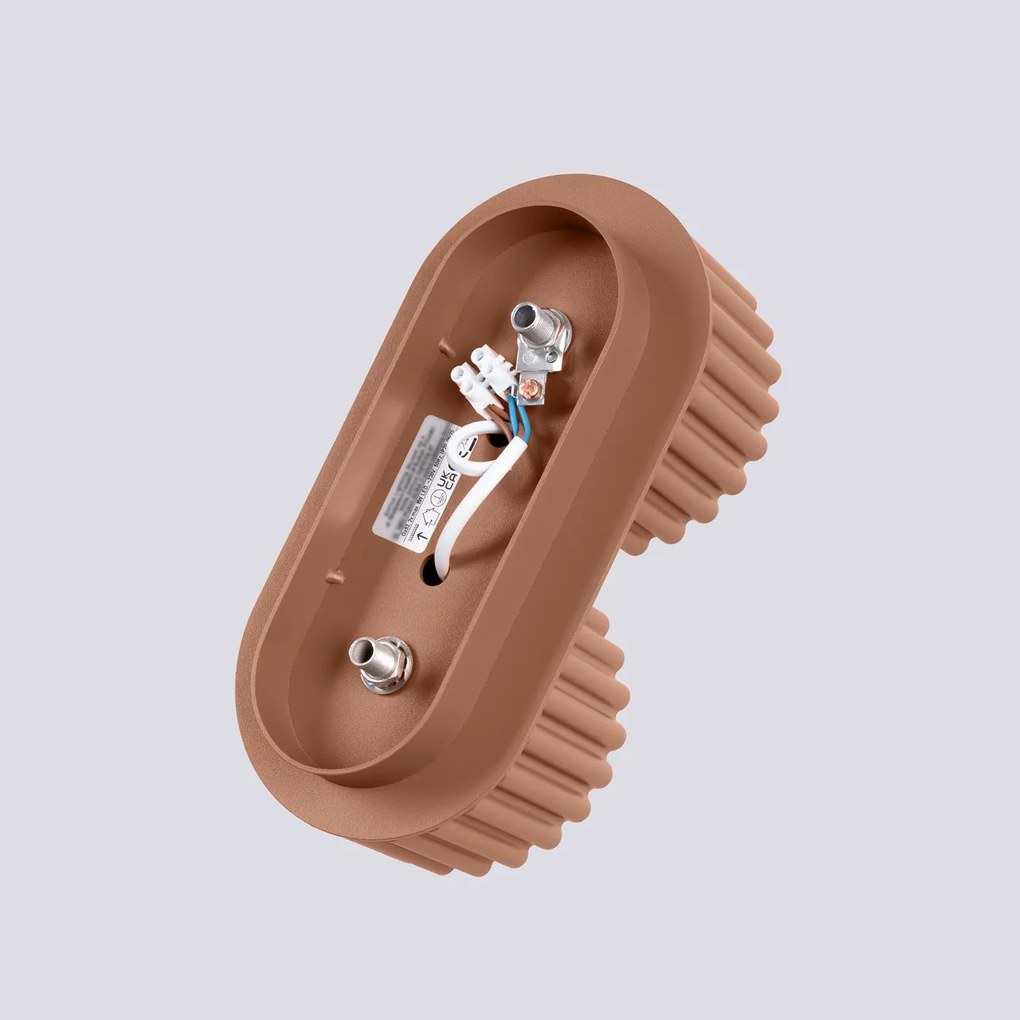 Stropné svietidlo Aura, 2x hnedé hliníkové tienidlo, (6 cm)