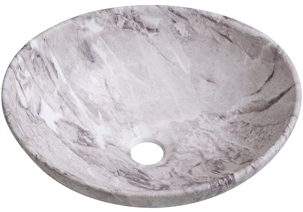 Cerano Marbelo, keramické umývadlo na dosku 41x33 cm, imitácia mramoru, CER-CER-477005