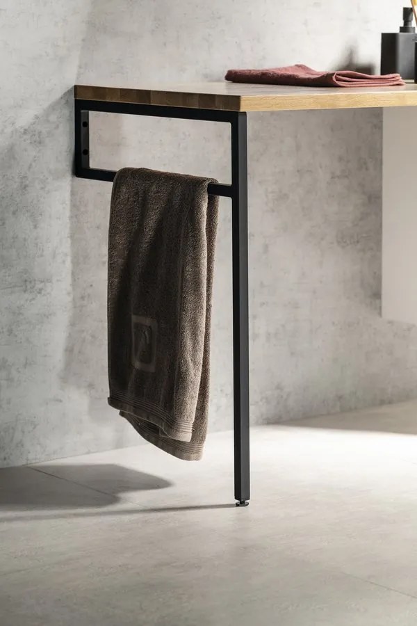 Sapho Sapho, Podperná konzola 490x690x20mm, lakovaná oceľ, čierna matná, 30362