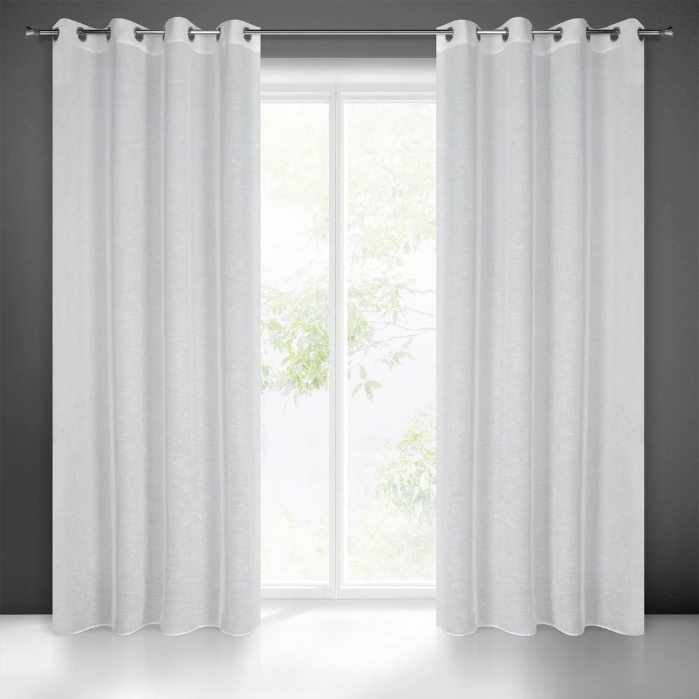 ZÁCLONA NA KRÚŽKOCH LEXY 140X250 CM BIELA