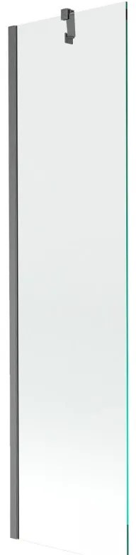 Mexen Next, 1-krídlová vaňová zástena 50 x 150 cm, 6mm číre sklo, brúsená grafitová, 895-050-000-00-00-66
