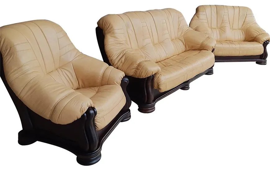 Kožená sedacia súprava Mercedes 3N21 Antique Ivor 22-66