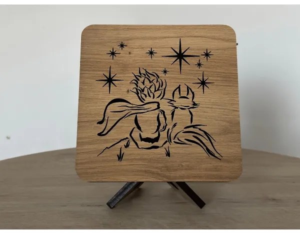 Li-Go 5788/DUB2 - LED stolná dekorácia LED/12W/230V 19x19 cm dub/Malý princ