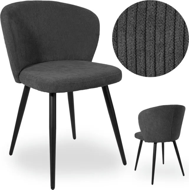 Jedálenská stolička KROSBY antracitová