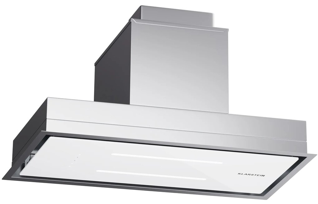 Klarstein High Line Eco 77, Stropný digestor, 77 cm, 436 m³/h, stupne, diaľkové ovládanie, ambientné osvetlenie