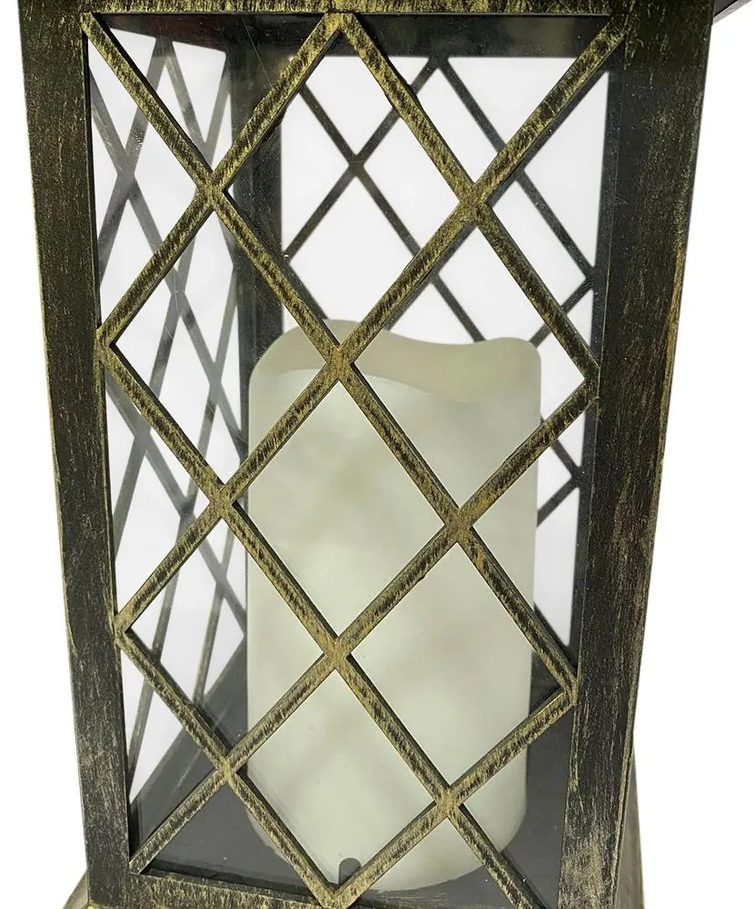 Tutumi Tutumi, LED svietnik 14x14x29 cm ZT22-06, mosadzná, HOM-02815