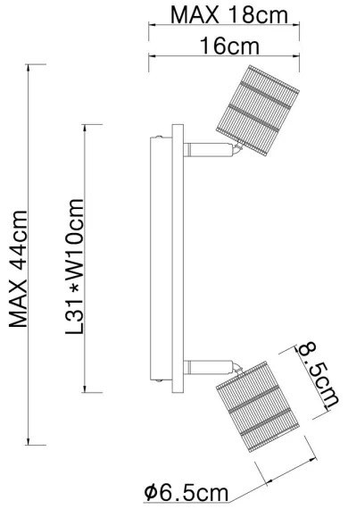 Globo 54033-2 - Bodové svietidlo JOSELLA 2xE27/60W/230V