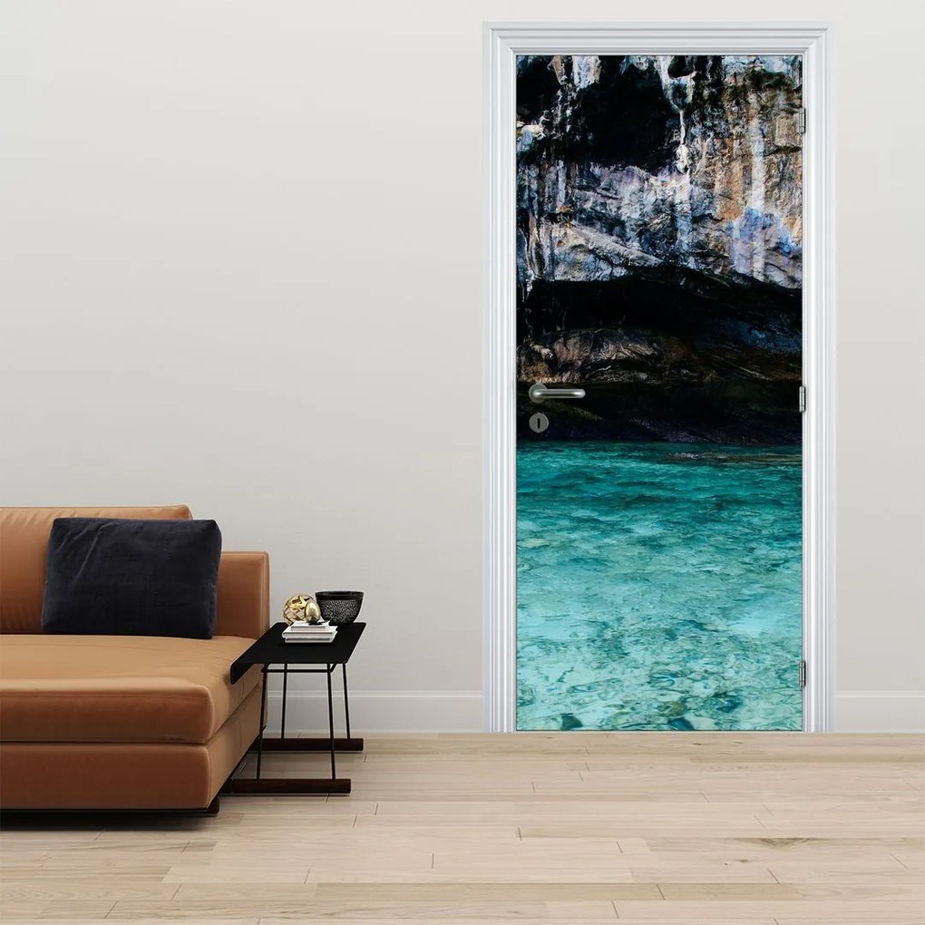 Fototapeta na dvere - Voda a Skaly (95x205cm)