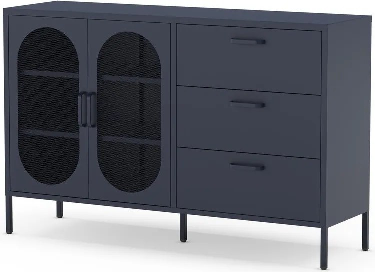 Tmavomodrá komoda 140x90 cm Diora – Marckeric