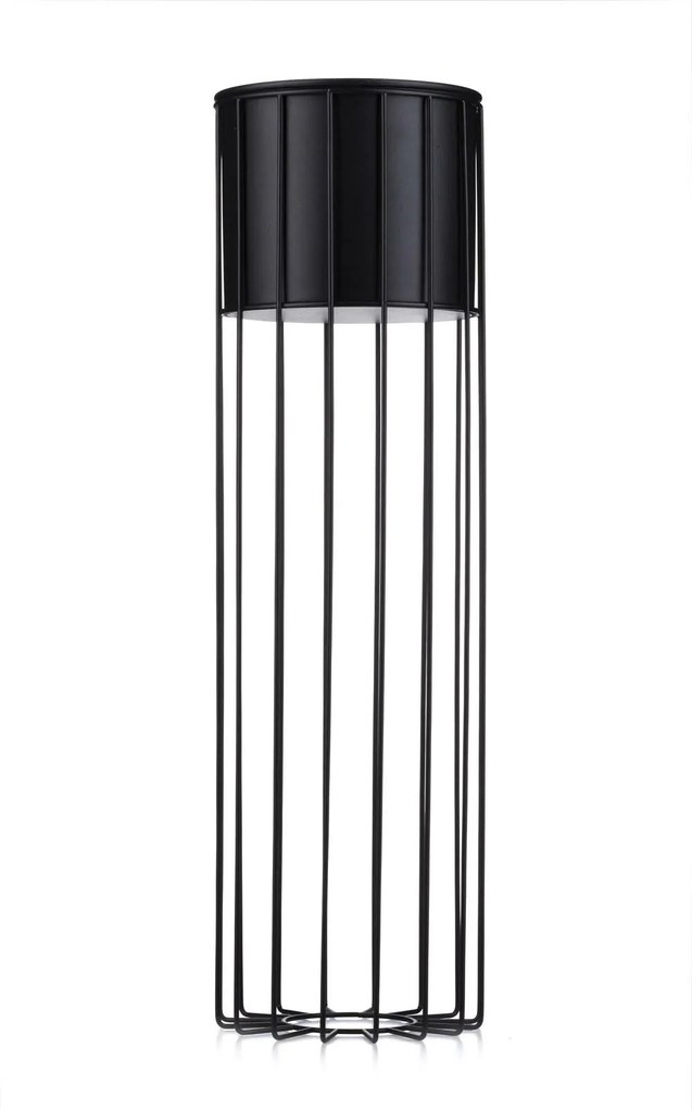 KOVOVÝ KVETINÁČ SO STOJANOM GLAM 70X20 CM ČIERNA