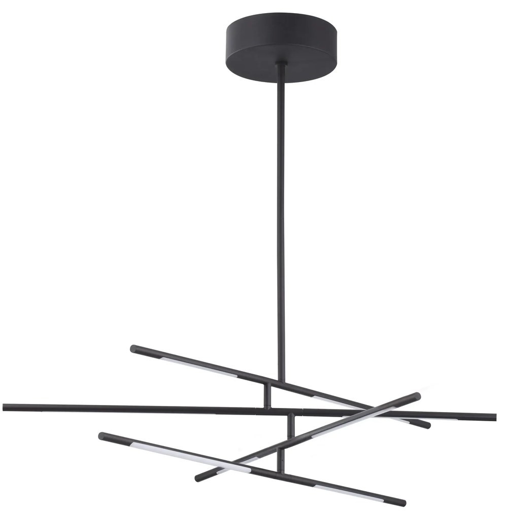 LED luster Raccio 84 čierne
