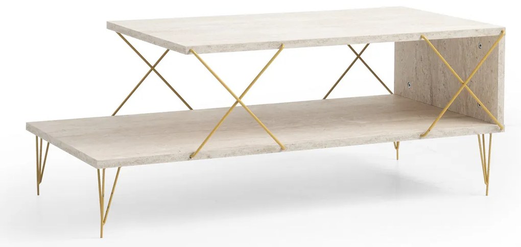 Konferenčný stolík Loire Gold Travertine