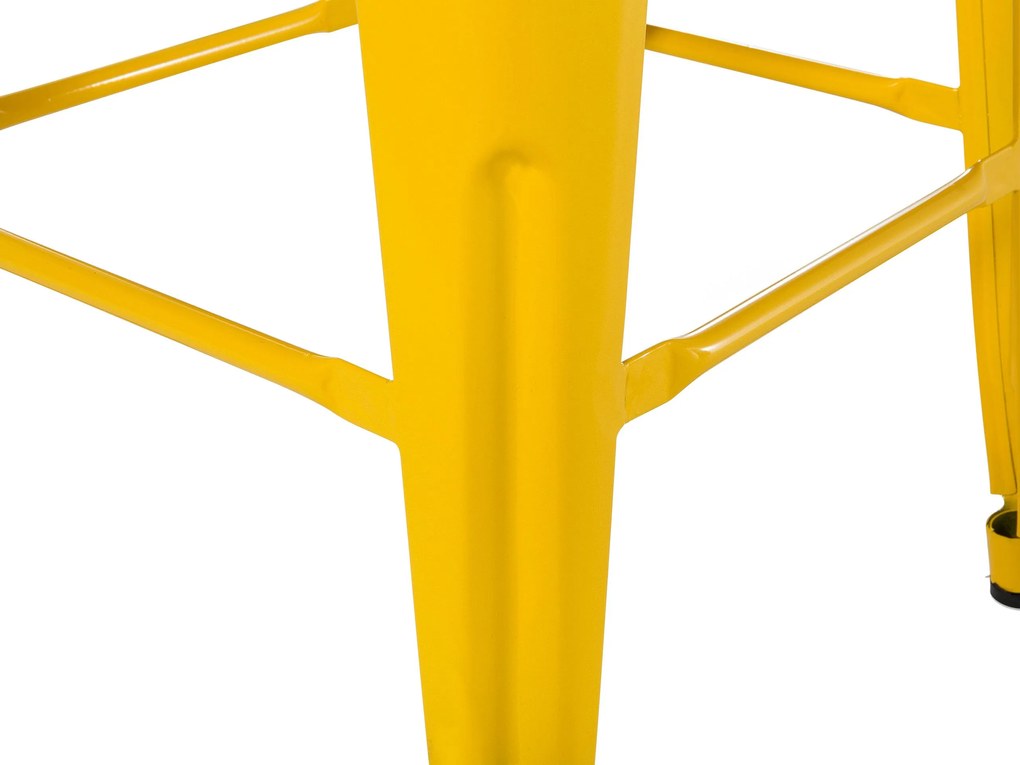 Sada 2 oceľových barových stoličiek 60 cm žltá CABRILLO Beliani