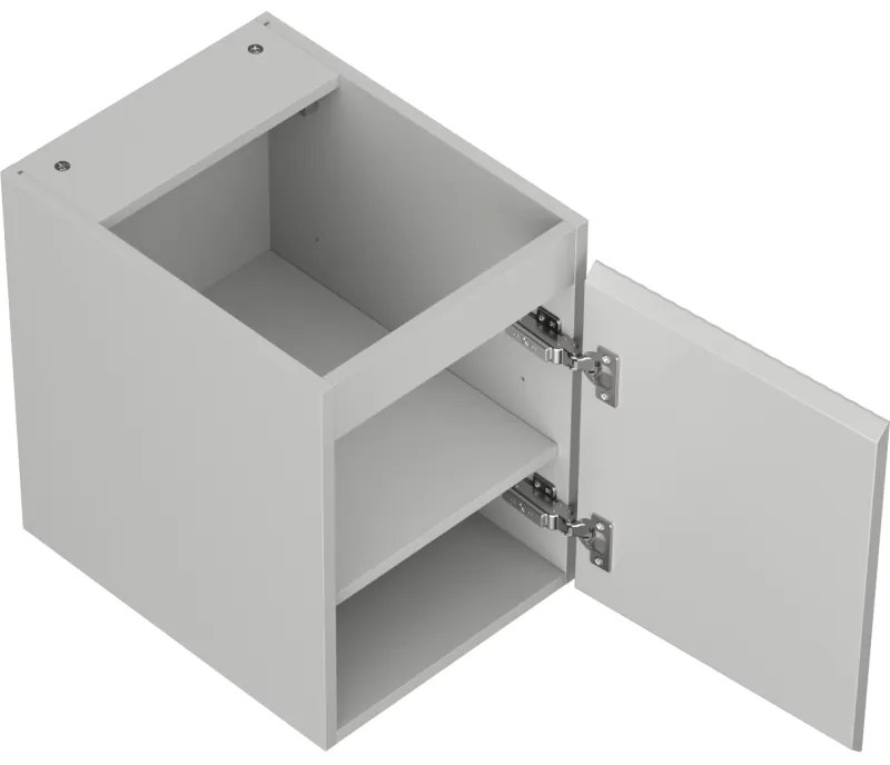 Mexen Rivel, kúpeľňová skrinka 35 cm, 1 dvierka, s drážkami, sivá matná, 91A21-03547-1-BF62