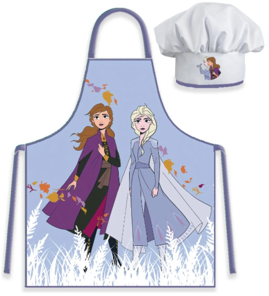 DETSKÁ ZÁSTERA S ČIAPKOU FROZEN 45X50 CM, 2X33CM VZOROVANÁ