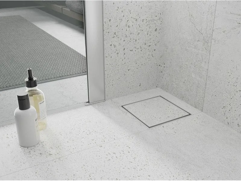 Mexen Flat-Q M13 štvorcová podlahová vpust 12 x 12 cm, biela - 1210012