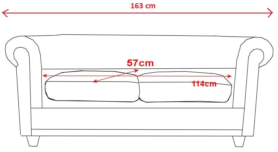 Sedačka Chesterfield vo farbe GOLD