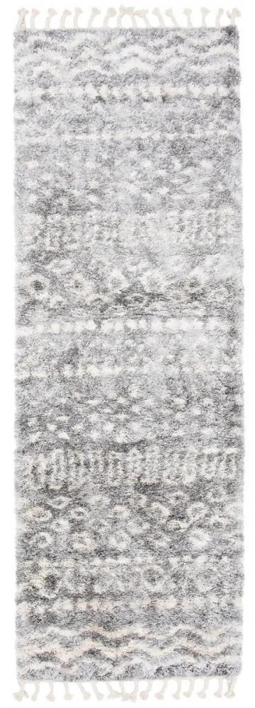 Kusový koberec shaggy Alsea sivý atyp 70x200cm