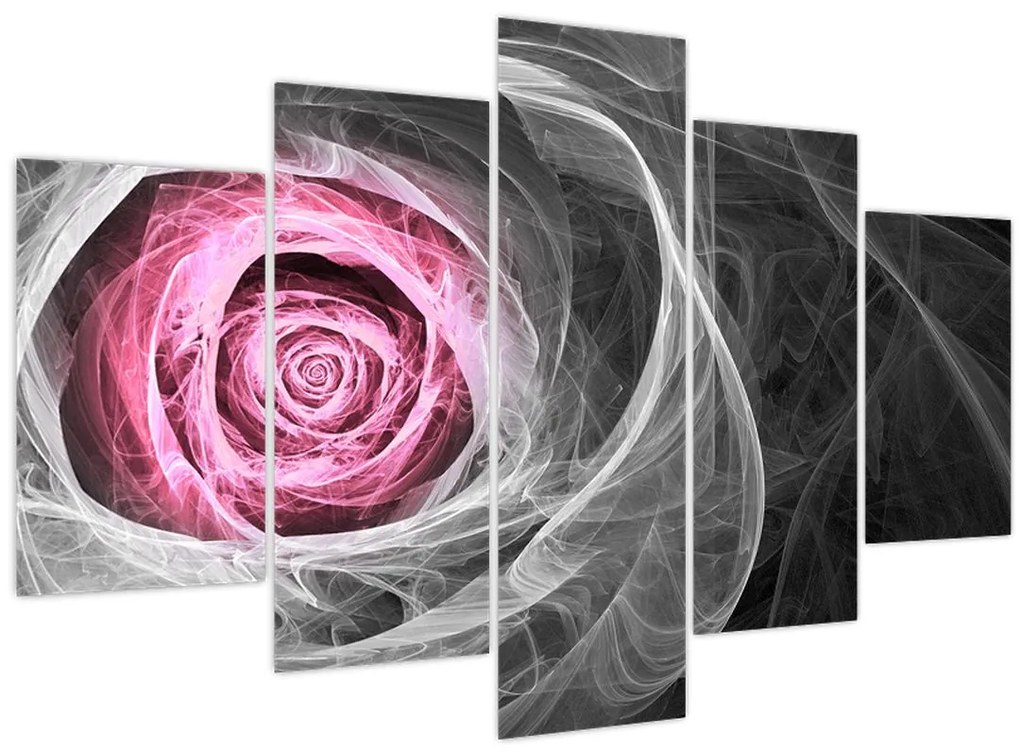 Obraz - Abstraktné ruže, fuchsiová (150x105 cm)
