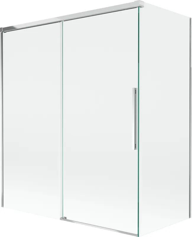 Mexen Rox, 2-krídlová posuvná vaňová zástena 140 + 70 x 150 cm, 8mm číre sklo, chrómový profil, 8C9-140-070-01-00