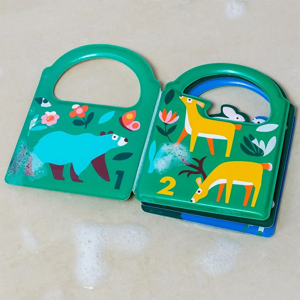 Interaktívna hračka Colour changing bath book Woodland – Rex London