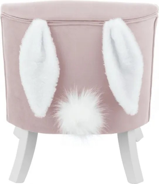 Detské kreslo ušiak ružová 17 cm a 25 cm Drevo