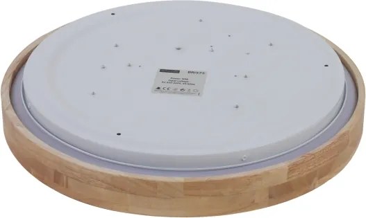 Brilagi - LED stmievateľné svietidlo WOODROUND LED/30W/230V 3000-6000K priemer 40 cm + diaľkové ovládanie