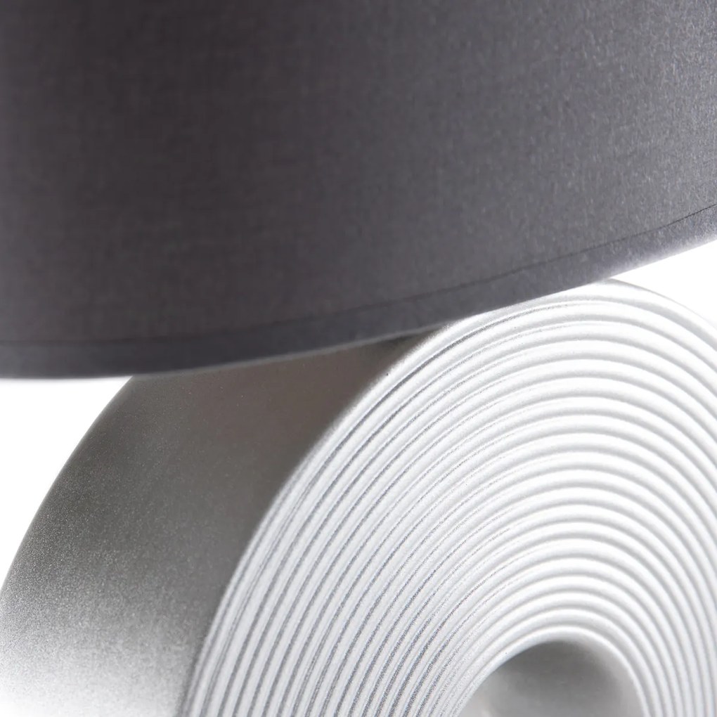 Klasická stolná lampa sivá s oceľou - Ollo