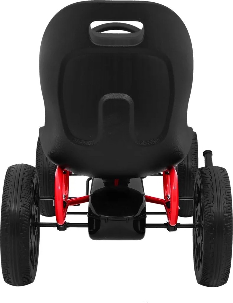 Ramiz ABARTH pedálová motokára pre deti čierna + EVA kolesá + ručná brzda + voľnobeh