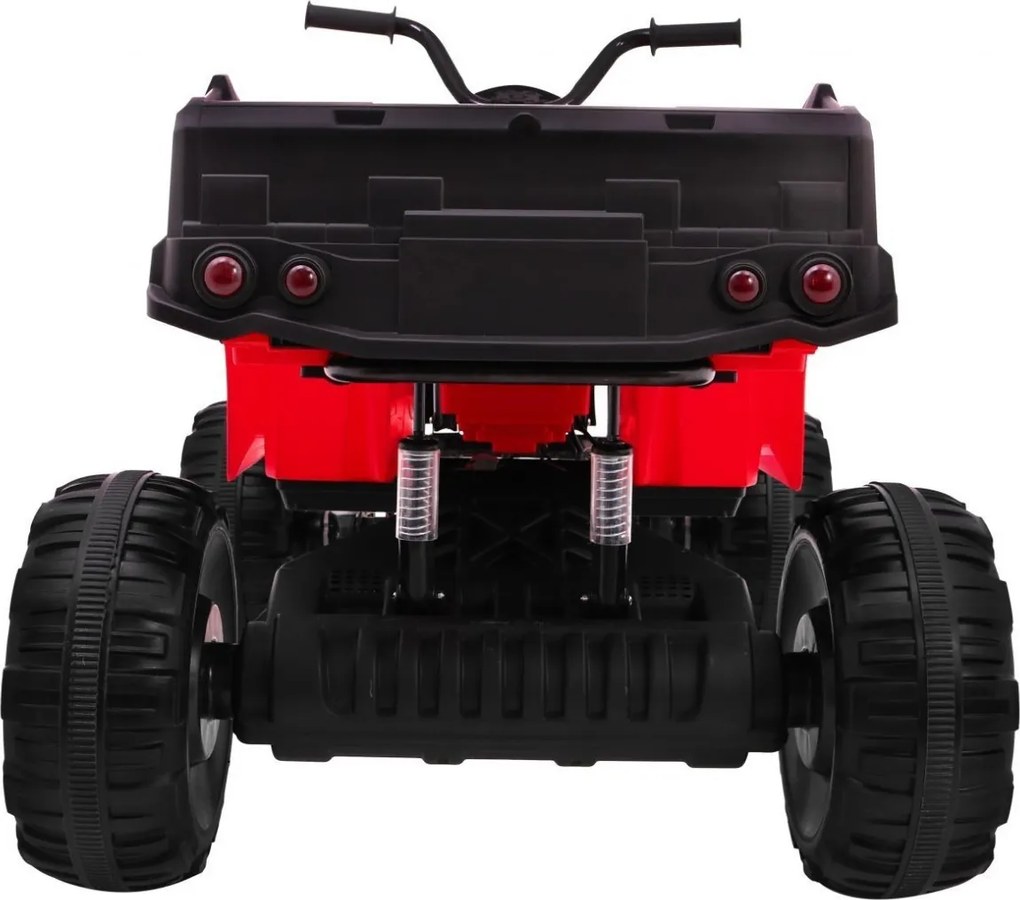 Ramiz Štvorkolka XL ATV 2,4 GHz na batérie pre deti Červená + diaľkové ovládanie + pohon 4x4 + nosič batožiny + pomalý štart + EVA + LED audio