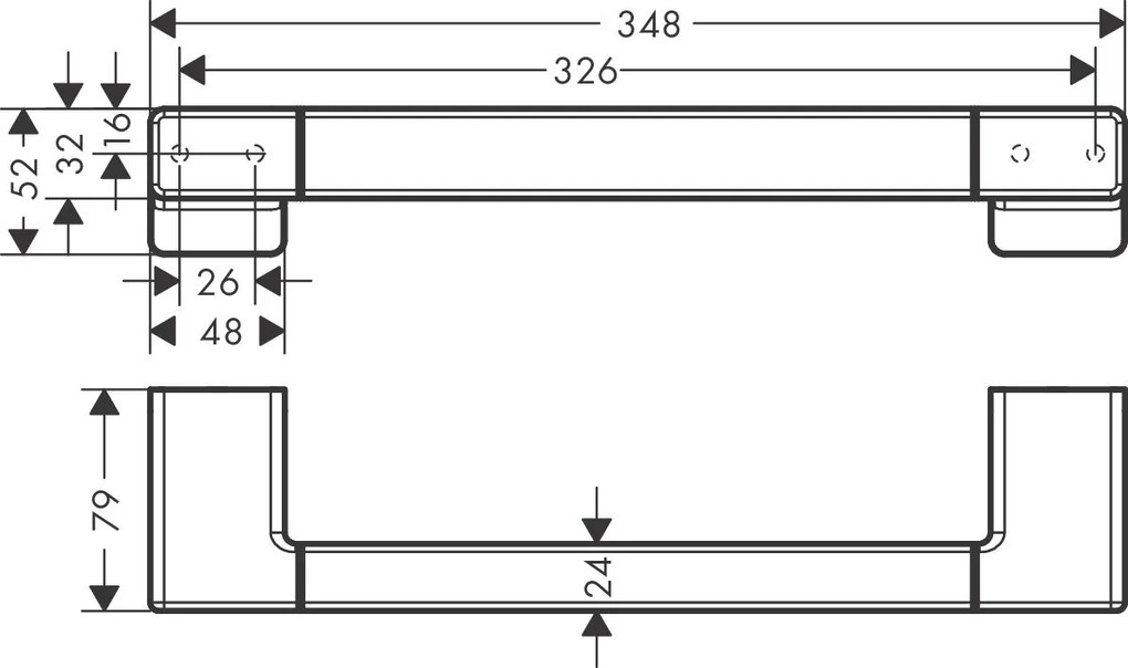 Hansgrohe AddStoris, madlo, kartáčovaný čierny chróm, HAN-41744340