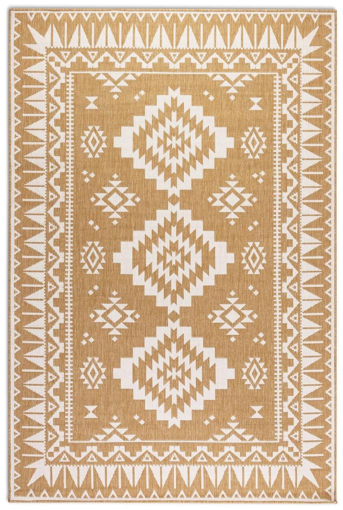 ELLE Decoration koberce Kusový koberec Gemini 106022 Ochre z kolekcie Elle – na von aj na doma - 80x150 cm