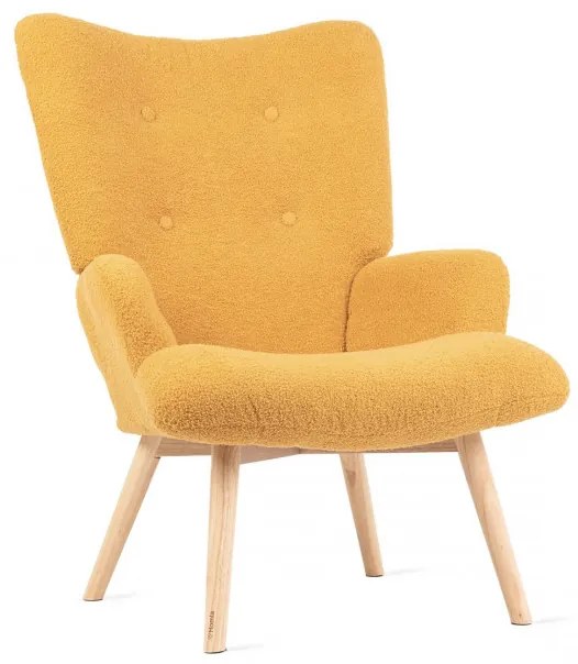 Kreslo MOSS TEDDY BOUCLÉ horčicové ALL 828572