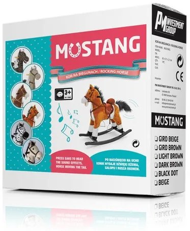 Hojdací koník s melódiou Milly Mally Mustang svetlo hnedý