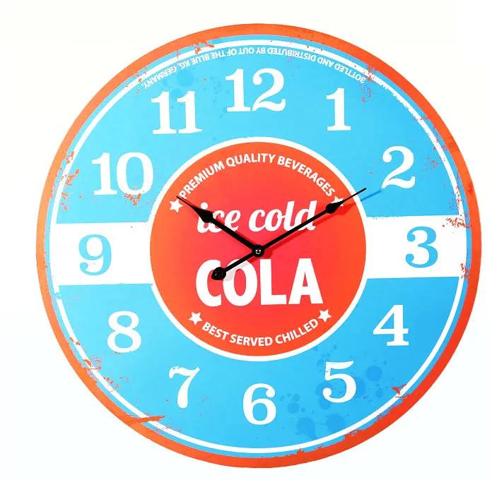 Hodiny XXL retro nástenné "Ice Cold Cola",  ∅58 cm