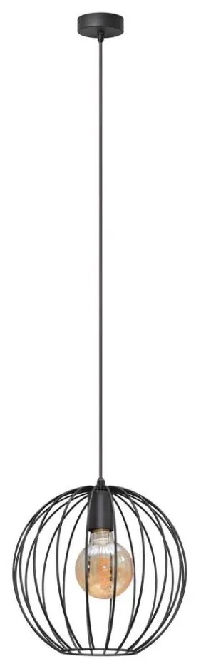 Luster na lanku MERCURE 1xE27/15W/230V pr. 30 cm čierna