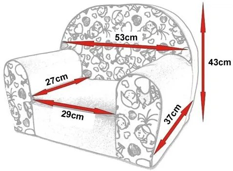 Detské kresielko MYŠKY MINNIE - biele