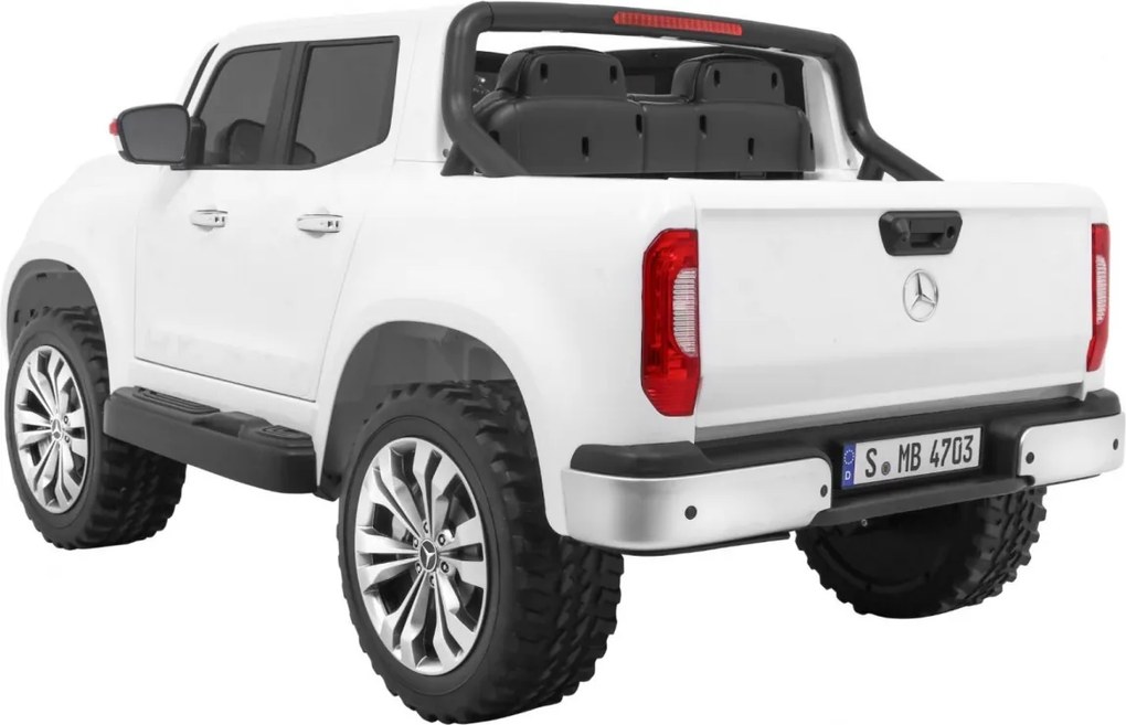 Ramiz Mercedes Benz triedy X pre deti Biely pickup + diaľkové ovládanie + pohon 4x4