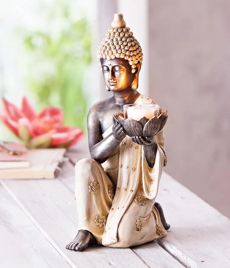 Weltbild Soška Buddha se svícnem