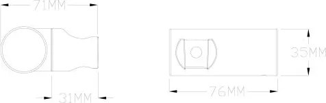 Laveo Rondo, držiak na sprchu, chrómová, LAV-CNX_00AD