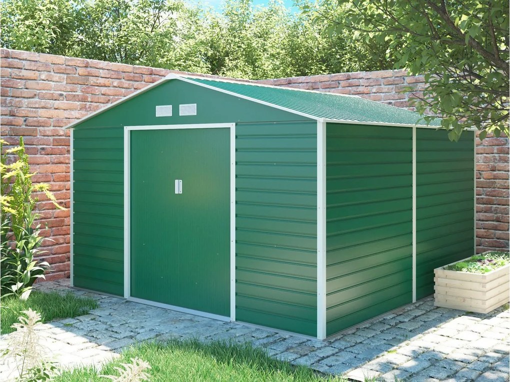 Záhradný domček G21 GAH 1085 - 340 x 319 cm, zelený 63900578