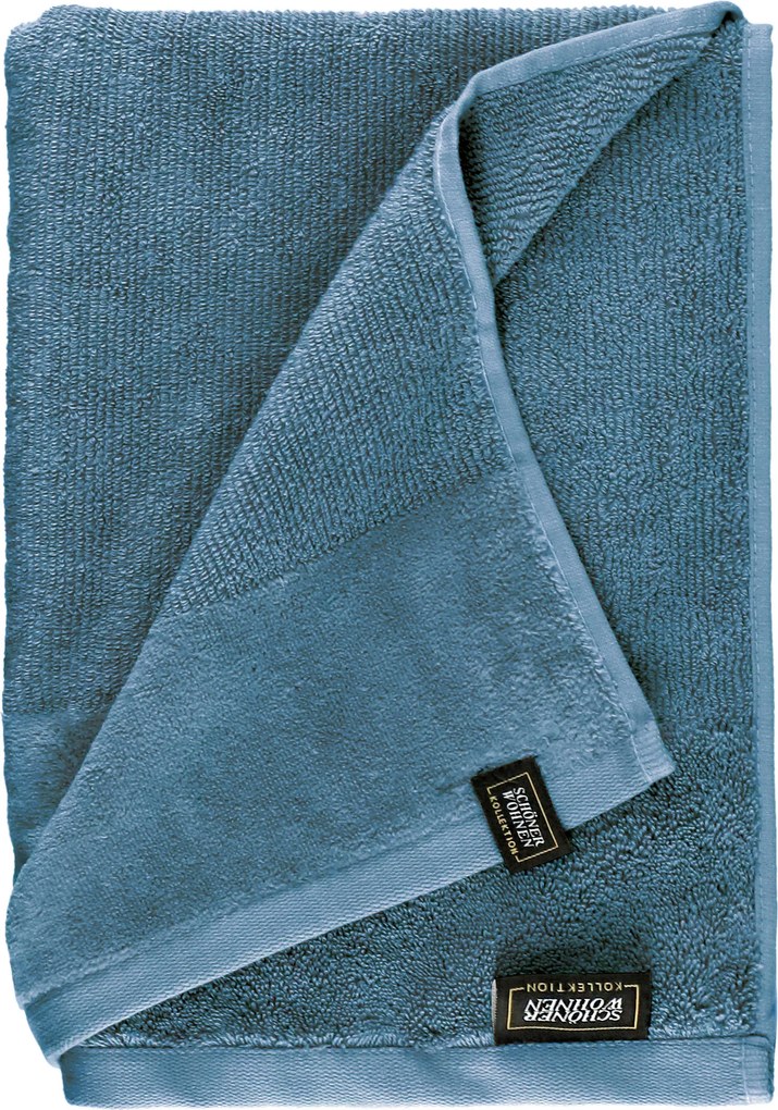 XXXLutz SAUNOVÁ OSUŠKA, 80/180 cm, modrá, modrosivá Schöner Wohnen - Kúpeľňový textil - 003021037303