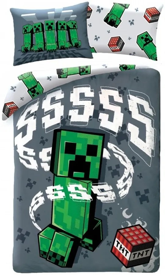 Bavlnené posteľné obliečky Minecraft - Creeper