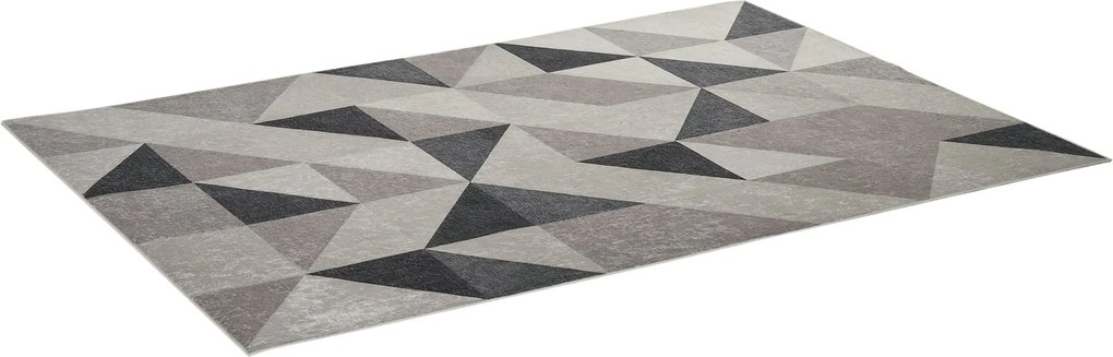 HOMCOM Moderný Velvet Diamantový Geometrický Koberček do Obývacej Izby 230x160 cm s Protišmykovou Základňou pre Spálňu, Kanceláriu a Štúdium | Aosom