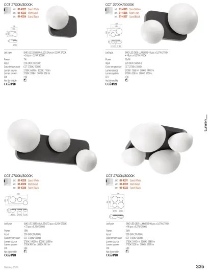 Redo 01-4333 - LED stropné svietidlo LUMIEN 4×LED/26W/230V 2700/3000K CRI90 čierne