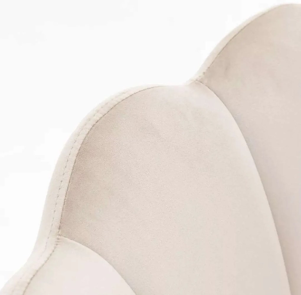 LuxuryForm DESIGN Kreslo FREY VELUR so striebornými nohami - latte